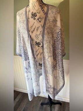 Save the Ocean Blue Floral Flowy Kimono| Swim Cover-Up